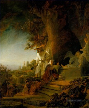 Rembrandt van Rijn Painting - Cristo y Santa María Magdalena en la Tumba de Rembrandt